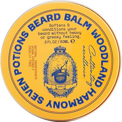 SEVEN POTIONS Baume à barbe doux pour homme — Adoucissant revitalisant pour la peau et les poils du visage, arrêt des démangeaisons — Entièrement naturel, végétalien SEVEN POTIONS Baume à barbe doux pour homme — Adoucissant revitalisant pour la peau et les poils du visage, arrêt des démangeaisons — Entièrement naturel, végétalien