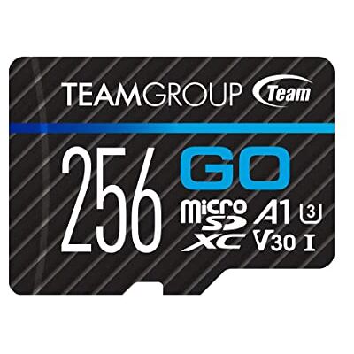 TEAMGROUP GO Card TGUSDX256GU303 Micro SDXC UHS-I U3 V30 4K pour GoPro et caméras d'action Carte mémoire flash haute vitesse avec adaptateur pour extérieur, sport, prise de vue 4K TEAMGROUP GO Card TGUSDX256GU303 Micro SDXC UHS-I U3 V30 4K pour GoPro et caméras d'action Carte mémoire flash haute vitesse avec adaptateur pour extérieur, sport, prise de vue 4K