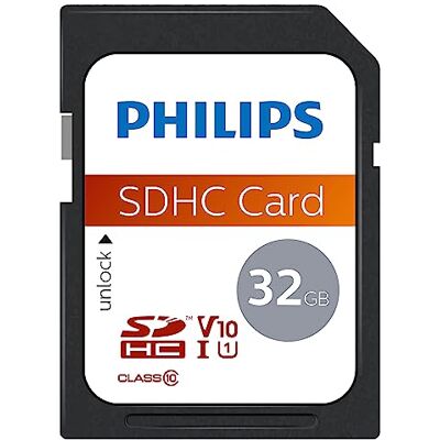 Philips Ultra Speed Carte SDHC 32 Go UHS-I U1, Vitesse de Lecture jusqu'à 80MB/s, V10, Carte mémoire pour Appareil Photo, Tablette, Ordinateur Personnel, Lecteur de Carte, vidéo Full HD Philips Ultra Speed Carte SDHC 32 Go UHS-I U1, Vitesse de Lecture jusqu'à 80MB/s, V10, Carte mémoire pour Appareil Photo, Tablette, Ordinateur Personnel, Lecteur de Carte, vidéo Full HD