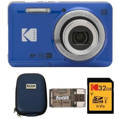 Kodak PIXPRO Friendly Zoom FZ55 Appareil photo numérique Bleu Lot de 4 cartes mémoire SDHC UHS-I U1 Classe 10 32 Go Kodak PIXPRO Friendly Zoom FZ55 Appareil photo numérique Bleu Lot de 4 cartes mémoire SDHC UHS-I U1 Classe 10 32 Go