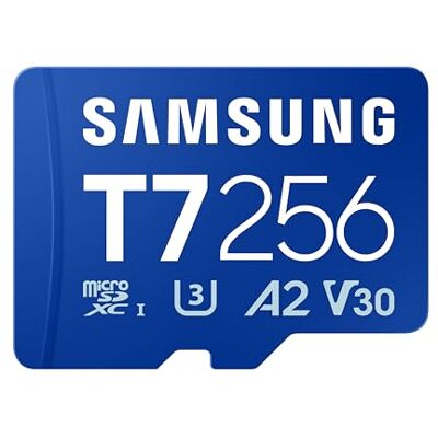 Samsung T7 MB-MB256T/WW Carte mémoire microSD pour smartphones, tablettes et consoles portables jusqu'à 170 Mo/s en lecture 256 Go Carte mémoire pour jeux sur smartphone, tablette et console portable, vitesse de lecture 170 Mo/s, MB-MB256T/WW Samsung T7 MB-MB256T/WW Carte mémoire microSD pour smartphones, tablettes et consoles portables jusqu'à 170 Mo/s en lecture 256 Go Carte mémoire pour jeux sur smartphone, tablette et console portable, vitesse de lecture 170 Mo/s, MB-MB256T/WW