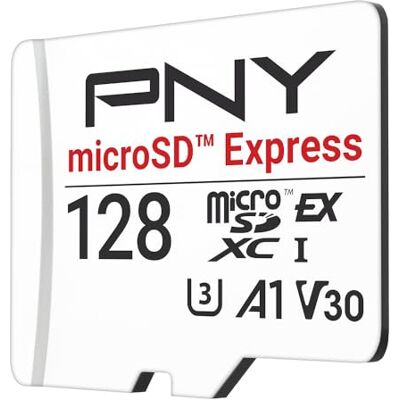 PNY microSD™ Express Carte mémoire microSDXC UHS-I U3 V30 A1 128 Go, jusqu'à 890/550 Mo/s en lecture/écriture, idéale pour les appareils compatibles microSD Express comme la Nintendo Switch 2 PNY microSD™ Express Carte mémoire microSDXC UHS-I U3 V30 A1 128 Go, jusqu'à 890/550 Mo/s en lecture/écriture, idéale pour les appareils compatibles microSD Express comme la Nintendo Switch 2
