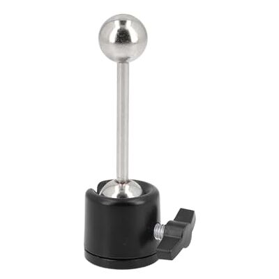 ayex Mini tête sphérique double en métal avec longue tige filetée 1/4" Bras articulé flexible pour appareil photo et lumière ayex Mini tête sphérique double en métal avec longue tige filetée 1/4" Bras articulé flexible pour appareil photo et lumière
