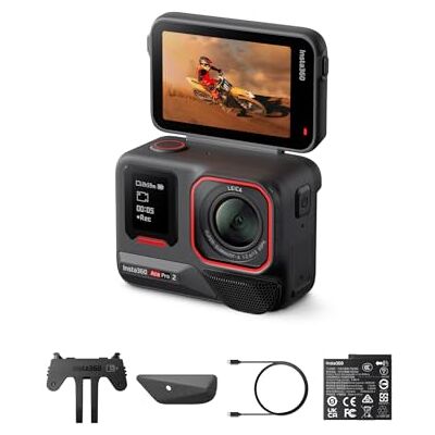 Insta360 Ace Pro 2 Pack Standard Caméra d'action 8K étanche avec Leica, capteur 1/1,3", double puce IA, super basse lumière, son supérieur. (Refurbished) Insta360 Ace Pro 2 Pack Standard Caméra d'action 8K étanche avec Leica, capteur 1/1,3", double puce IA, super basse lumière, son supérieur. (Refurbished)