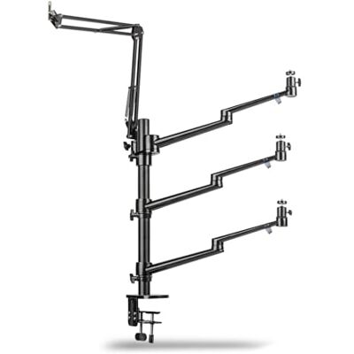 Walimex Pro Trépied de table flexible pour microphone Pour fixation d'appareil photo, LED jusqu'à 2 kg Avec rotule à 360° pour streaming, vlogging, appels vidéo Trépied de serrage stable jusqu'à Walimex Pro Trépied de table flexible pour microphone Pour fixation d'appareil photo, LED jusqu'à 2 kg Avec rotule à 360° pour streaming, vlogging, appels vidéo Trépied de serrage stable jusqu'à