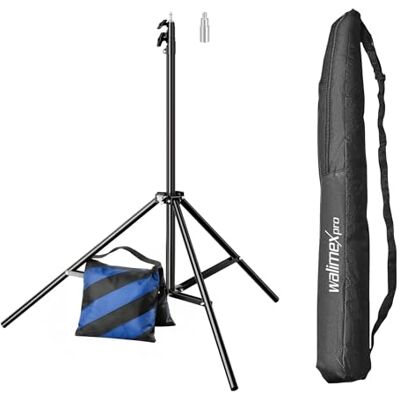 Walimex Pro WT-806 trépied d'éclairage + sac de sable, trépied photo jusqu'à 256 cm avec amortisseur à ressort et sac lestable Walimex Pro WT-806 trépied d'éclairage + sac de sable, trépied photo jusqu'à 256 cm avec amortisseur à ressort et sac lestable