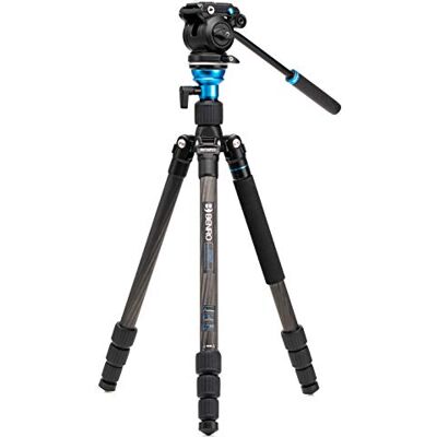 Benro Aero 2 Pro C1683TS2PRO Trépied vidéo de voyage en fibre de carbone, verrous de jambe, colonne de nivellement et tête vidéo S2PRO Benro Aero 2 Pro C1683TS2PRO Trépied vidéo de voyage en fibre de carbone, verrous de jambe, colonne de nivellement et tête vidéo S2PRO