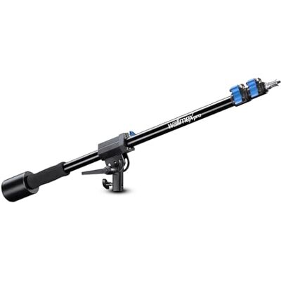 Walimex Pro Boom (contrepoids 70-183 cm, flèche, bras d'extension, tête pivotante, flèche en aluminium à 3 éléments, réglable en hauteur et en longueur, capacité de charge de 2 à 5 kg), noir Walimex Pro Boom (contrepoids 70-183 cm, flèche, bras d'extension, tête pivotante, flèche en aluminium à 3 éléments, réglable en hauteur et en longueur, capacité de charge de 2 à 5 kg), noir