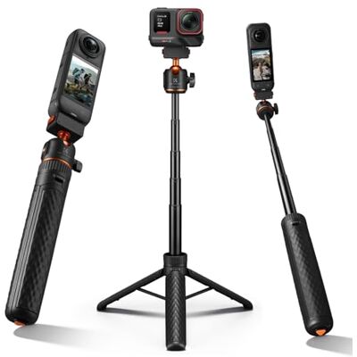 K&F CONCEPT Trépied magnétique à dégagement rapide compatible avec Insta360 Ace Pro 2, trépied de 66 cm, tête sphérique à 360°, barre d'extension portable, poignée portable, perche à selfie pour K&F CONCEPT Trépied magnétique à dégagement rapide compatible avec Insta360 Ace Pro 2, trépied de 66 cm, tête sphérique à 360°, barre d'extension portable, poignée portable, perche à selfie pour