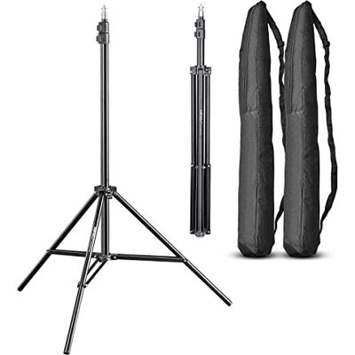 Walimex Pro WT-803 Lot de 2 trépieds de lampe 208 cm – Trépied léger en aluminium, hauteur max. 208 cm, charge maximale 3,5 kg, pour studio photo, flash, vidéo, boîte à lumière, anneau lumineux, avec Walimex Pro WT-803 Lot de 2 trépieds de lampe 208 cm – Trépied léger en aluminium, hauteur max. 208 cm, charge maximale 3,5 kg, pour studio photo, flash, vidéo, boîte à lumière, anneau lumineux, avec