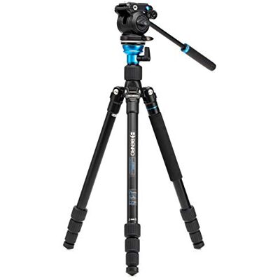 Benro Trépied vidéo de voyage Aero 2 Pro en aluminium, verrouillage de jambe rotatif, colonne de nivellement et tête vidéo S2PRO (A1683TS2PRO) Benro Trépied vidéo de voyage Aero 2 Pro en aluminium, verrouillage de jambe rotatif, colonne de nivellement et tête vidéo S2PRO (A1683TS2PRO)