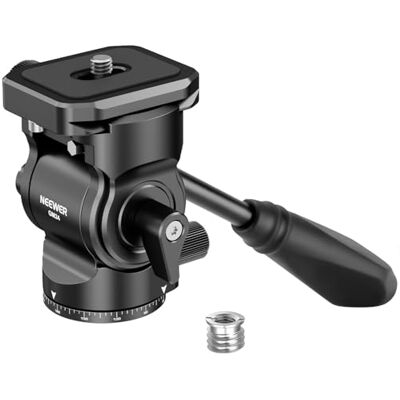 NEEWER Tête Fluide pour Trépied Caméra avec Plateau à Dégagement Rapide et Poignée,Adaptateur Montage et Inclinable en Métal Compatible avec Arca Swiss pour Compacts DSLR,Charge Jusqu'à 3kg,GM24 NEEWER Tête Fluide pour Trépied Caméra avec Plateau à Dégagement Rapide et Poignée,Adaptateur Montage et Inclinable en Métal Compatible avec Arca Swiss pour Compacts DSLR,Charge Jusqu'à 3kg,GM24