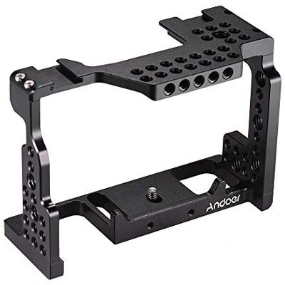 Andoer Cage d'appareil photo vidéo film fabrication stabilisateur alliage d'aluminium Vis de 1/4" avec chaussure froide pour appareil photo Sony A7II/ A7III/ A7SII / A7M3/ A7RII/ A7RIII Andoer Cage d'appareil photo vidéo film fabrication stabilisateur alliage d'aluminium Vis de 1/4" avec chaussure froide pour appareil photo Sony A7II/ A7III/ A7SII / A7M3/ A7RII/ A7RIII