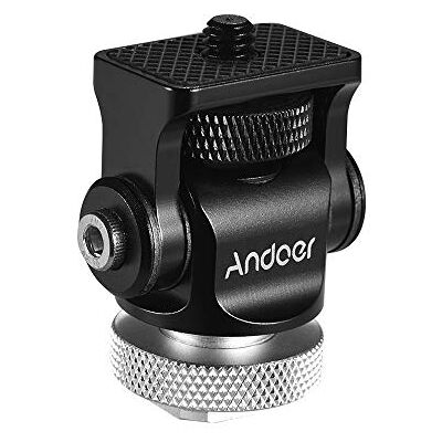 Andoer Rotule de Trépied Rotatif à 180° Mini Rotule Adaptateur de Fixation de Chaussure pour Flash Chaud 1/4 Pouce Vis avec Clé pour DSLR Caméra Microphone Moniteur Vidéo LED Moniteur Andoer Rotule de Trépied Rotatif à 180° Mini Rotule Adaptateur de Fixation de Chaussure pour Flash Chaud 1/4 Pouce Vis avec Clé pour DSLR Caméra Microphone Moniteur Vidéo LED Moniteur
