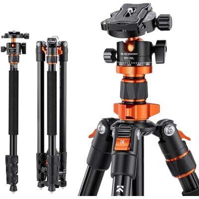 K&F CONCEPT Camera Statief, 200CM Foto Statief met Aluminium Monopod, Professionele Camera Stand met Ball Release Plate voor DSLR Camera's Belasting: 10kg (S210) K&F CONCEPT Camera Statief, 200CM Foto Statief met Aluminium Monopod, Professionele Camera Stand met Ball Release Plate voor DSLR Camera's Belasting: 10kg (S210)