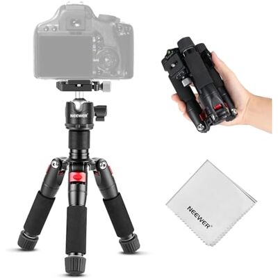 NEEWER Mini trépied de table en alliage d'aluminium 20" Support de voyage portable Tête sphérique à 360° Plateau rapide 1/4" pour appareil photo reflex numérique Enregistrement vidéo Charge NEEWER Mini trépied de table en alliage d'aluminium 20" Support de voyage portable Tête sphérique à 360° Plateau rapide 1/4" pour appareil photo reflex numérique Enregistrement vidéo Charge