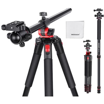 NEEWER Trépied Monopode pour Caméra,Support de Montage en Aluminium de 72‘’,Robuste pour Caméscope DSLR,Colonne Centrale Horizontale,Rotule 360° & Plaque QR Arca,Charge Maximale 33lb,Chiffon Nettoyage NEEWER Trépied Monopode pour Caméra,Support de Montage en Aluminium de 72‘’,Robuste pour Caméscope DSLR,Colonne Centrale Horizontale,Rotule 360° & Plaque QR Arca,Charge Maximale 33lb,Chiffon Nettoyage