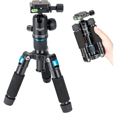 koolehaoda Mini trépied portable en alliage d'aluminium pour table Hauteur 51 cm avec rotule à 360 degrés et sac pour appareil photo reflex numérique, caméscope vidéo. Charge jusqu'à 5 kg (bleu) koolehaoda Mini trépied portable en alliage d'aluminium pour table Hauteur 51 cm avec rotule à 360 degrés et sac pour appareil photo reflex numérique, caméscope vidéo. Charge jusqu'à 5 kg (bleu)
