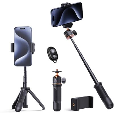K&F CONCEPT Mini Trépied, MS09 Selfie Stick, Trépied de Bureau Vlogging avec Rotule 360°, Vis 1/4" pour Sony A1 II A7 IV ZV-1F Canon G7X EOS R5D R6 Mark II DJI OSMO Pocket 3 K&F CONCEPT Mini Trépied, MS09 Selfie Stick, Trépied de Bureau Vlogging avec Rotule 360°, Vis 1/4" pour Sony A1 II A7 IV ZV-1F Canon G7X EOS R5D R6 Mark II DJI OSMO Pocket 3