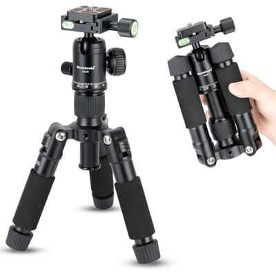 koolehaoda Mini trépied de table portable en alliage d'aluminium Hauteur 51 cm avec rotule à 360 degrés et sac pour appareil photo reflex numérique, caméscope vidéo Charge jusqu'à 5 kg (Noir) koolehaoda Mini trépied de table portable en alliage d'aluminium Hauteur 51 cm avec rotule à 360 degrés et sac pour appareil photo reflex numérique, caméscope vidéo Charge jusqu'à 5 kg (Noir)