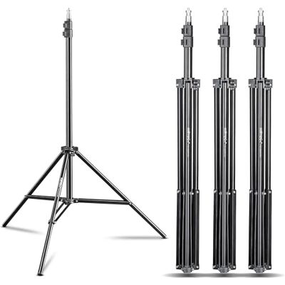 Walimex Pro WT-803 Lot de 4 trépieds de lampe 208 cm – Trépied léger en aluminium, hauteur max. 208 cm, charge maximale 3,5 kg, pour studio photo, vidéo, flash, boîte à lumière, anneau lumineux, avec Walimex Pro WT-803 Lot de 4 trépieds de lampe 208 cm – Trépied léger en aluminium, hauteur max. 208 cm, charge maximale 3,5 kg, pour studio photo, vidéo, flash, boîte à lumière, anneau lumineux, avec