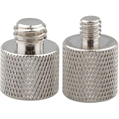 CAMVATE Adaptateur à vis femelle 1/4" vers mâle 3/8" et femelle 3/8"-16 vers mâle 1/4"-20 pour trépied et appareil photo et plaque Qr en laiton CAMVATE Adaptateur à vis femelle 1/4" vers mâle 3/8" et femelle 3/8"-16 vers mâle 1/4"-20 pour trépied et appareil photo et plaque Qr en laiton