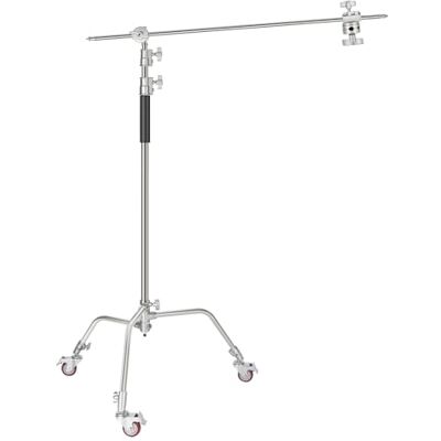NEEWER Support de Lumière Pro 100% en Métal de Type C avec Roues, Support de Réflecteur Réglable Max. Hauteur de 330 cm avec Bras de Flèche de 120 cm et 3 Poulies pour Vidéo Studio, Monolight, etc. NEEWER Support de Lumière Pro 100% en Métal de Type C avec Roues, Support de Réflecteur Réglable Max. Hauteur de 330 cm avec Bras de Flèche de 120 cm et 3 Poulies pour Vidéo Studio, Monolight, etc.