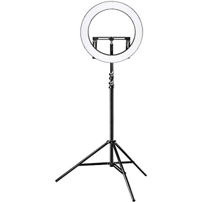 Walimex Pro Anneau LED dimmable 32W avec trépied Lampe annulaire avec secteurs individuels Lumière Bi-Color 500 pour caméra & selfies Accessoires + sac inclus Compatible trépieds Walimex Pro Anneau LED dimmable 32W avec trépied Lampe annulaire avec secteurs individuels Lumière Bi-Color 500 pour caméra & selfies Accessoires + sac inclus Compatible trépieds