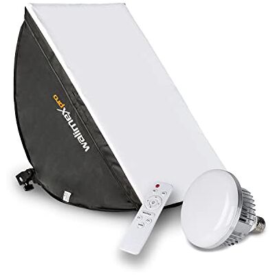 Walimex Pro Softbox 40 x 60 cm 60 W Bi Color LED Lumière continue puissante avec diffuseur et télécommande Température de couleur 3000-6000 K pour photos et vidéos professionnelles Inclinable Walimex Pro Softbox 40 x 60 cm 60 W Bi Color LED Lumière continue puissante avec diffuseur et télécommande Température de couleur 3000-6000 K pour photos et vidéos professionnelles Inclinable