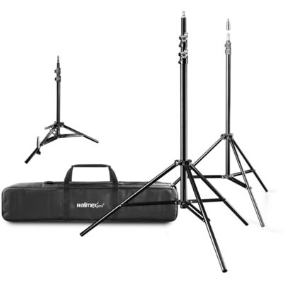 Walimex Pro Set 3 Trépieds Lampe Sac transport Hauteur réglable 108 – 256 cm Trépied Voyage Lumière Flash 6 kg max. Éclairage Studio Outdoor Accessoires photographie Walimex Pro Set 3 Trépieds Lampe Sac transport Hauteur réglable 108 – 256 cm Trépied Voyage Lumière Flash 6 kg max. Éclairage Studio Outdoor Accessoires photographie