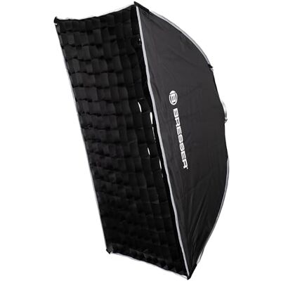 BRESSER Quick Lock 60 x 90 cm Softbox avec Bowens Speedring, grille, diffuseur intérieur et extérieur, 60 x 90 cm, sac de transport BRESSER Quick Lock 60 x 90 cm Softbox avec Bowens Speedring, grille, diffuseur intérieur et extérieur, 60 x 90 cm, sac de transport
