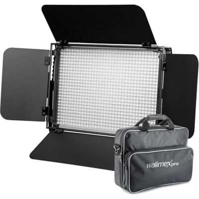 Walimex Pro Niova 900 Plus Daylight Lampe vidéo LED 54 W Intensité variable Lampe professionnelle avec lumière du jour Lampe de studio avec télécommande Walimex Pro Niova 900 Plus Daylight Lampe vidéo LED 54 W Intensité variable Lampe professionnelle avec lumière du jour Lampe de studio avec télécommande