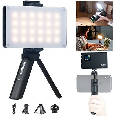 VILTROX RB08 Mini lampe vidéo LED de poche pour caméscope reflex numérique, IRC 95+ 2500-8500 K à intensité variable bicolore, avec écran LCD de batterie intégré VILTROX RB08 Mini lampe vidéo LED de poche pour caméscope reflex numérique, IRC 95+ 2500-8500 K à intensité variable bicolore, avec écran LCD de batterie intégré