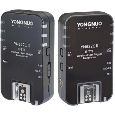YONGNUO YN622C II Kit de 2 émetteurs pour Canon TL HSS 7 canaux Noir YONGNUO YN622C II Kit de 2 émetteurs pour Canon TL HSS 7 canaux Noir