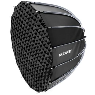 NEEWER Basics Softbox Parabolique Monture Bowens, 47" Soft Box à Dégagement Rapide Diffuseur de Lumière/Grille/Sac Compatible avec Godox Compatible avec Aputure 600d Studio Vidéo Éclairage, NS39P NEEWER Basics Softbox Parabolique Monture Bowens, 47" Soft Box à Dégagement Rapide Diffuseur de Lumière/Grille/Sac Compatible avec Godox Compatible avec Aputure 600d Studio Vidéo Éclairage, NS39P