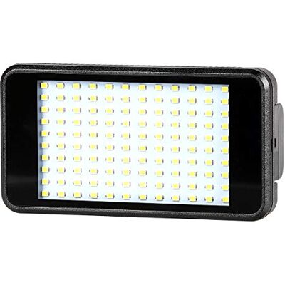 ayex Lampe LED au format smartphone avec 120 LED et batterie Li-ion (2300 mAh) avec chargeur, diffuseur et inclinateur avec connexion flash et filetage 1/4 ayex Lampe LED au format smartphone avec 120 LED et batterie Li-ion (2300 mAh) avec chargeur, diffuseur et inclinateur avec connexion flash et filetage 1/4
