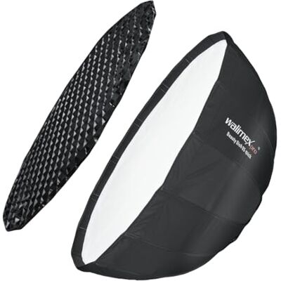 Walimex Pro Studio Line Beauty Dish Boîte à lumière QA85 Beauty Dish 85 cm Profondeur 40 cm Pliable avec Grid, diffuseur intérieur et extérieur pour flash Speedlite 22455 Walimex Pro Studio Line Beauty Dish Boîte à lumière QA85 Beauty Dish 85 cm Profondeur 40 cm Pliable avec Grid, diffuseur intérieur et extérieur pour flash Speedlite 22455