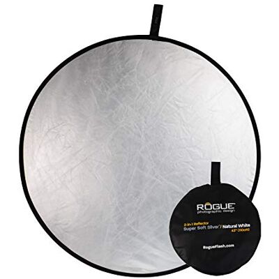 ROGUE - Réflecteur Pliable 2-en-1 - Argent/Blanc - 43in/110cm - Réflecteur ROGUE - Réflecteur Pliable 2-en-1 - Argent/Blanc - 43in/110cm - Réflecteur