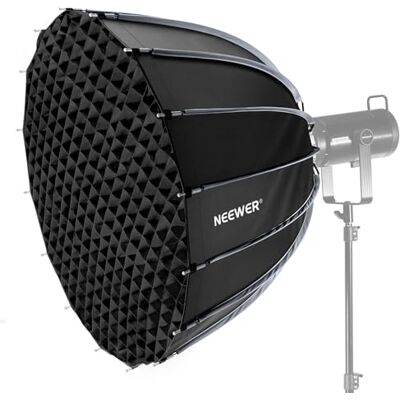NEEWER Basics Softbox Parabolique Monture Bowens, 35,4" Soft Box à Dégagement Rapide Diffuseur de Lumière/Grille/Sac Compatible avec Godox Compatible avec Aputure 600d Studio Vidéo Éclairage, NS38P NEEWER Basics Softbox Parabolique Monture Bowens, 35,4" Soft Box à Dégagement Rapide Diffuseur de Lumière/Grille/Sac Compatible avec Godox Compatible avec Aputure 600d Studio Vidéo Éclairage, NS38P