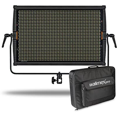 Walimex Pro Lampe de surface LED à intensité variable 150 W Bi-Color + fentes sans fil Lampe vidéo et lumière photo Niova 150-F, 3200-5600 K, 15 000 lm et lumière continue mobile 23092 Walimex Pro Lampe de surface LED à intensité variable 150 W Bi-Color + fentes sans fil Lampe vidéo et lumière photo Niova 150-F, 3200-5600 K, 15 000 lm et lumière continue mobile 23092