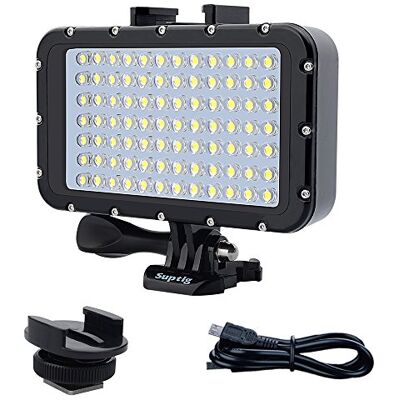 Suptig lumiére vidéo, Lampe étanche, Lumière de plongée, 84 LED Lampe, Imperméable 164 Pieds (50 mètres) Compatible avec Les appareils Photo Reflex Gopro Canon Nikon Pentax Panasonic Sony Samsung Suptig lumiére vidéo, Lampe étanche, Lumière de plongée, 84 LED Lampe, Imperméable 164 Pieds (50 mètres) Compatible avec Les appareils Photo Reflex Gopro Canon Nikon Pentax Panasonic Sony Samsung