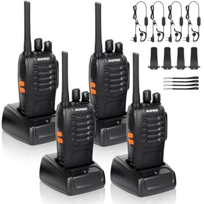 RKK Talkie Walkie Rechargeable PMR446 16 Canaux,CTCSS/DCS,FM, Batterie De 1500 MAh, PortéE Maximale De Conversation De 5 Km, Radio Professionnelle Avec Kit Mains Libres RKK Talkie Walkie Rechargeable PMR446 16 Canaux,CTCSS/DCS,FM, Batterie De 1500 MAh, PortéE Maximale De Conversation De 5 Km, Radio Professionnelle Avec Kit Mains Libres
