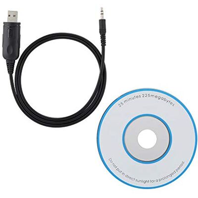 Diyeeni Câble de programmation talkie-walkie + logiciel CD pour radio QYT KT8900, câble de programme USB, accessoires radio de remorquage Diyeeni Câble de programmation talkie-walkie + logiciel CD pour radio QYT KT8900, câble de programme USB, accessoires radio de remorquage