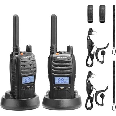 BAOFENG BF-88ST Pro PMR446 Talkie Walkies Rechargeables Sans Licence Talkie-walkie avec Grande Portée, Double Montre, VOX, Chargeur de bureau et écouteurs pour Affaires en Camping de Randonnée, 2 PACK BAOFENG BF-88ST Pro PMR446 Talkie Walkies Rechargeables Sans Licence Talkie-walkie avec Grande Portée, Double Montre, VOX, Chargeur de bureau et écouteurs pour Affaires en Camping de Randonnée, 2 PACK