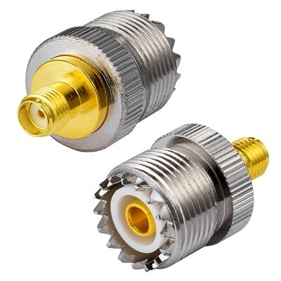 Vecys 2 PCS Adaptateur SMA Femelle vers UHF Femelle SO239 pour Radio Amateur UHF Talkie-Walkie Radio Portable Antenne Pl Plug CB Vecys 2 PCS Adaptateur SMA Femelle vers UHF Femelle SO239 pour Radio Amateur UHF Talkie-Walkie Radio Portable Antenne Pl Plug CB