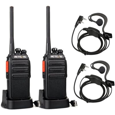 Retevis RT24 Plus Talkie Walkie Rechargeable, PMR446 Walkie Talkie Longue Portée, sans Licence 16 Canaux, Talkie-Walkie Professionnel avec Oreillette pour Randonnées, Camping (Noir, 1 Paire) Retevis RT24 Plus Talkie Walkie Rechargeable, PMR446 Walkie Talkie Longue Portée, sans Licence 16 Canaux, Talkie-Walkie Professionnel avec Oreillette pour Randonnées, Camping (Noir, 1 Paire)
