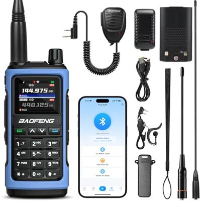 BAOFENG UV-7B Talkie-Walkie Radio Amateur Portable, Sans Fil APP & CHIRP Programmation, Tri-Bande Réception Aviation/FM, 1000CH, Charge USB-C, Copie de Fréquence, avec Micro Haut-Parleur & Antenne BAOFENG UV-7B Talkie-Walkie Radio Amateur Portable, Sans Fil APP & CHIRP Programmation, Tri-Bande Réception Aviation/FM, 1000CH, Charge USB-C, Copie de Fréquence, avec Micro Haut-Parleur & Antenne