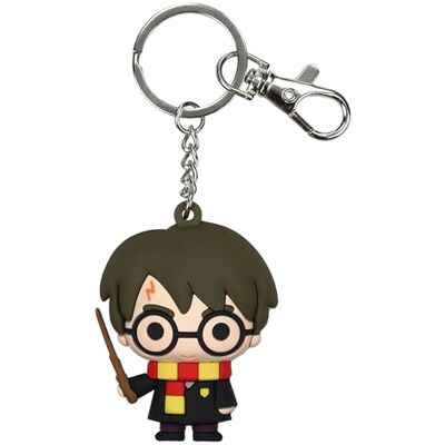 SD TOYS Porte-clés Harry Potter avec baguette magique et uniforme école de magie de Poudlard, 6 cm SD TOYS Porte-clés Harry Potter avec baguette magique et uniforme école de magie de Poudlard, 6 cm