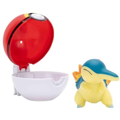 Pokémon - Cyndaquil Clip N Go avec Ball de Niveau - Jouet Pokémon - Cyndaquil Clip N Go avec Ball de Niveau - Jouet