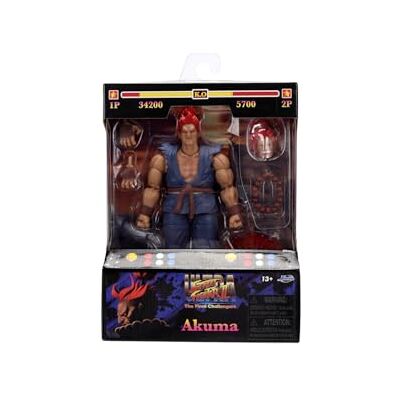 Jada Toys Street Fighter Figurine Akuma (15,7 cm) – Figurine mobile de collection et d'action de Street Fighter 2 : The Final Challengers, avec tête, mains et accessoires alternatifs, à partir de 13 Jada Toys Street Fighter Figurine Akuma (15,7 cm) – Figurine mobile de collection et d'action de Street Fighter 2 : The Final Challengers, avec tête, mains et accessoires alternatifs, à partir de 13